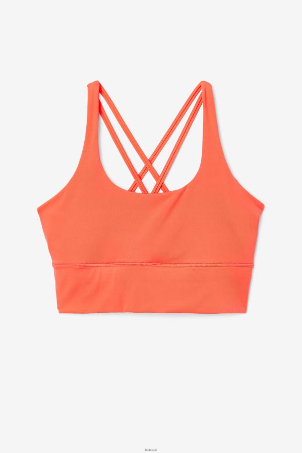 coral quente FILA uplift cross back sutiã top fila hot coral HXJFD1790