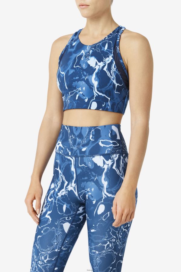 mármore marinho FILA sutiã esportivo uplift t-back fila de mármore marinho HXJFD1799