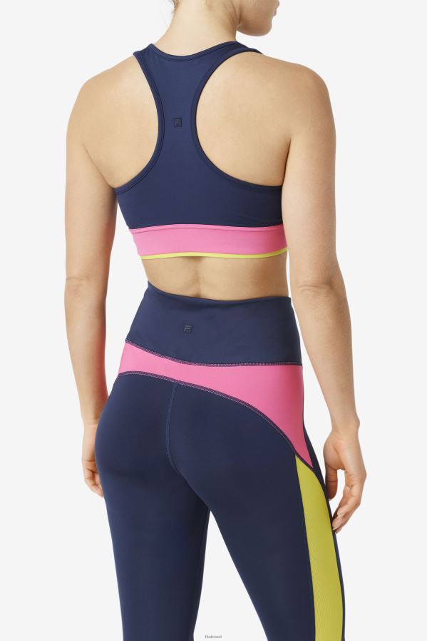 marinha/azaléia/enxofre FILA sutiã uplift racerback top azul marinho/azalea/enxofre fila HXJFD1805