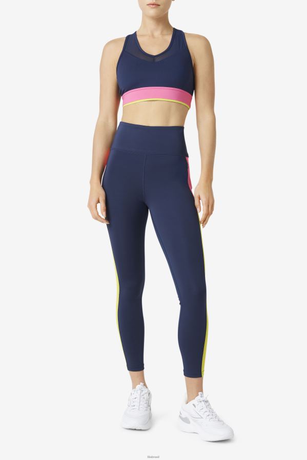 marinha/azaléia/enxofre FILA sutiã uplift racerback top azul marinho/azalea/enxofre fila HXJFD1805