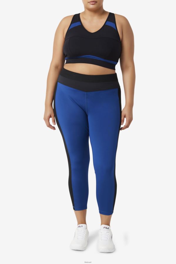 peônia preta/marinho FILA sutiã esportivo uplift racerback fila black/navy peony HXJFD1838