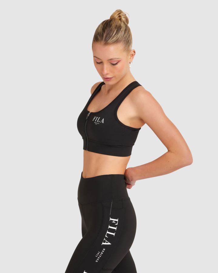 preto FILA sutiã fila elektra feminino preto HXJFD2851