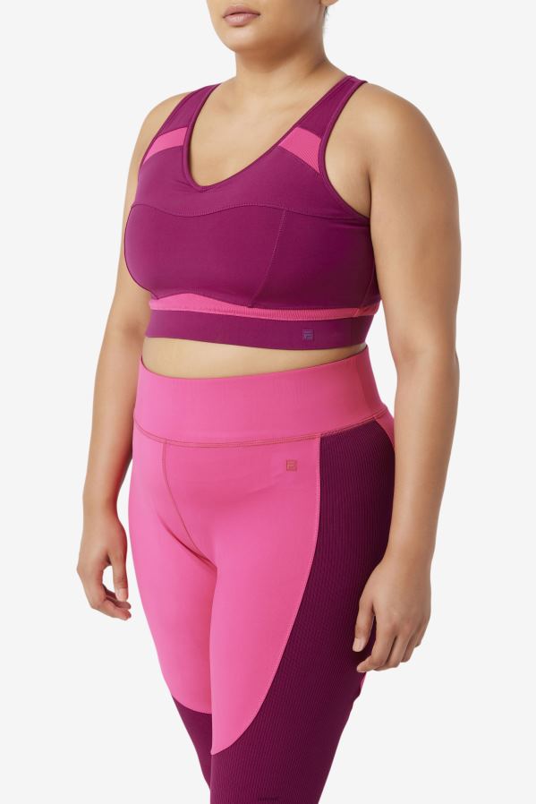 roxo magenta/rosa brilhante FILA sutiã esportivo fila uplift racerback magenta roxo/rosa brilhante HXJFD1833