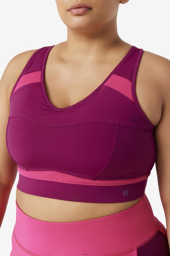 roxo magenta/rosa brilhante FILA sutiã esportivo fila uplift racerback magenta roxo/rosa brilhante HXJFD1833