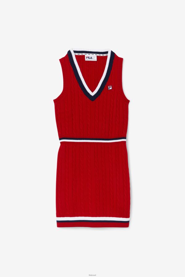 vermelho FILA vestido tricot vermelho darian suéter fila HXJFD1542